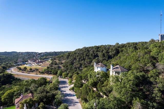5310 Scenic View Dr, Austin, TX 78746 - drone / aerial view featuring a wooded view