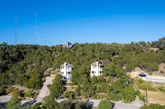 5310 Scenic View Dr, Austin, TX 78746 - bird's eye view featuring a wooded view