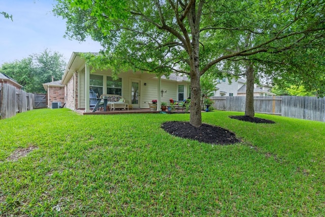 1720 Woodvista Pl, Round Rock, TX 78665 - back of property featuring cooling unit, a patio area, and brick siding