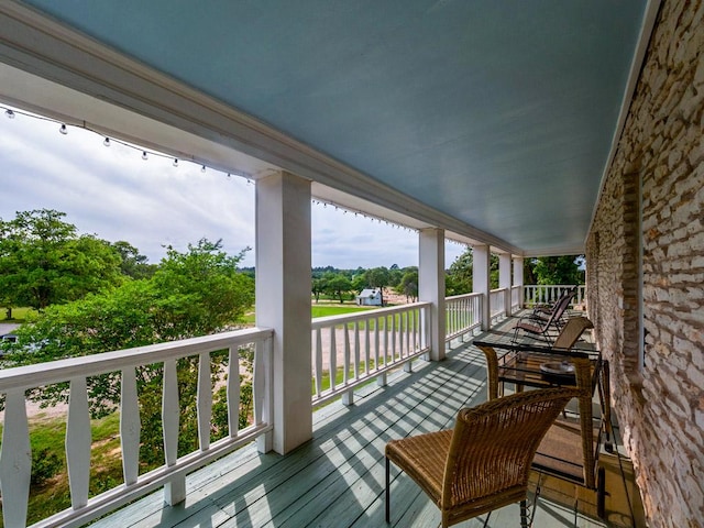 balcony with a porch