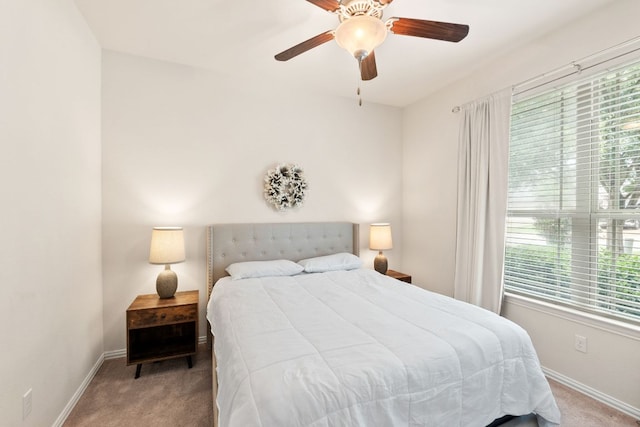 4018 Geary St, Round Rock, TX 78681 - carpeted bedroom with multiple windows, baseboards, and a ceiling fan