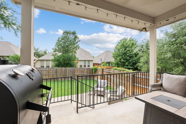 4018 Geary St, Round Rock, TX 78681 - view of patio / terrace featuring a residential view