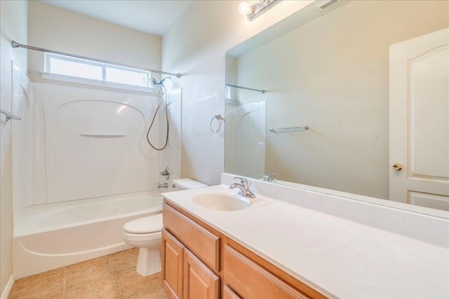 3012 Centennial Olympic Park, Austin, TX 78732 - full bathroom with toilet, shower / washtub combination, vanity, and tile patterned flooring