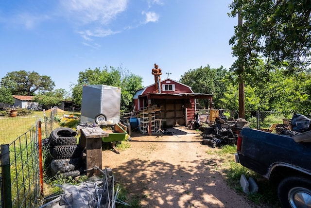 520 Munson St, Tow, TX 78672 - exterior space with fence and an outdoor structure