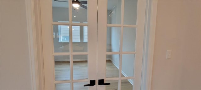 118 Freeman Day Dr, Bastrop, TX 78602 - detailed view of ceiling fan and french doors