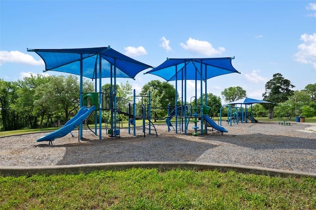 view of community jungle gym