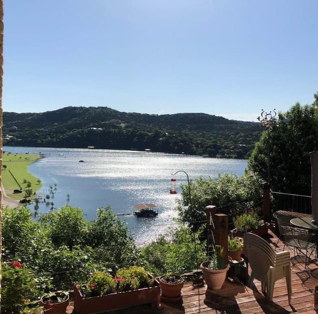 18408 W Rim Dr, Jonestown, TX 78645 - water view featuring a mountain backdrop