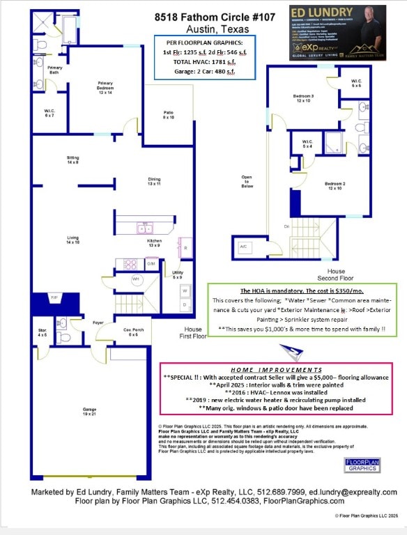 8518 Fathom Cir Unit 107, Austin, TX 78750 - home floor plan