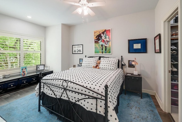 3705 Dogwood Creek Cv, Austin, TX 78746 - bedroom featuring baseboards, recessed lighting, and wood finished floors
