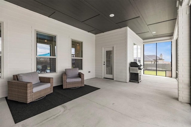 view of patio / terrace featuring area for grilling