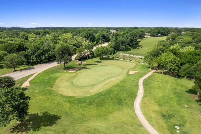 bird's eye view featuring golf course view