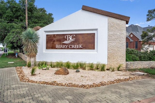 view of community sign