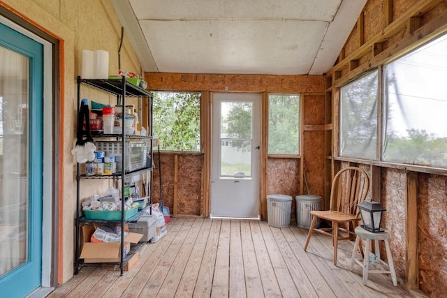sunroom featuring wood-type flooring