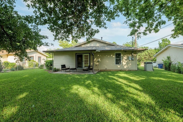 8504 Burrell Dr, Austin, TX 78757 - back of property with a patio area and french doors