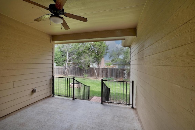2229 Sauterne Dr, Leander, TX 78641 - balcony featuring ceiling fan and a patio area