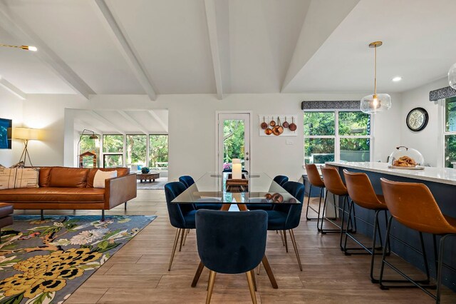 1905 Barton Hills Dr, Austin, TX 78704 - dining room with wood finished floors and recessed lighting