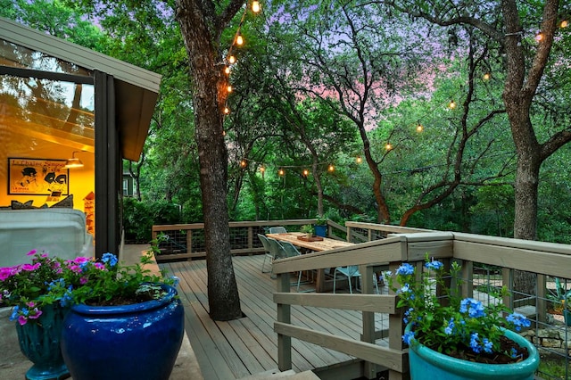 view of wooden deck