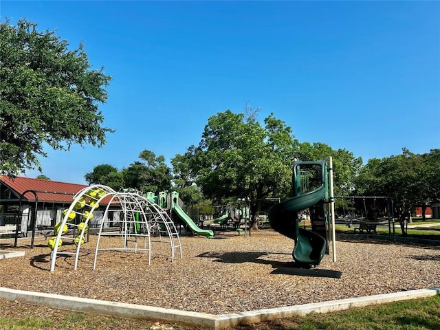 view of community jungle gym