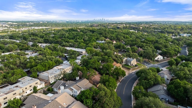 aerial view with a residential view
