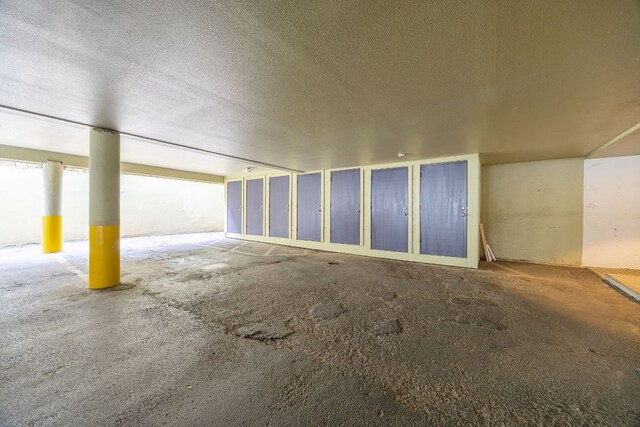 view of parking garage