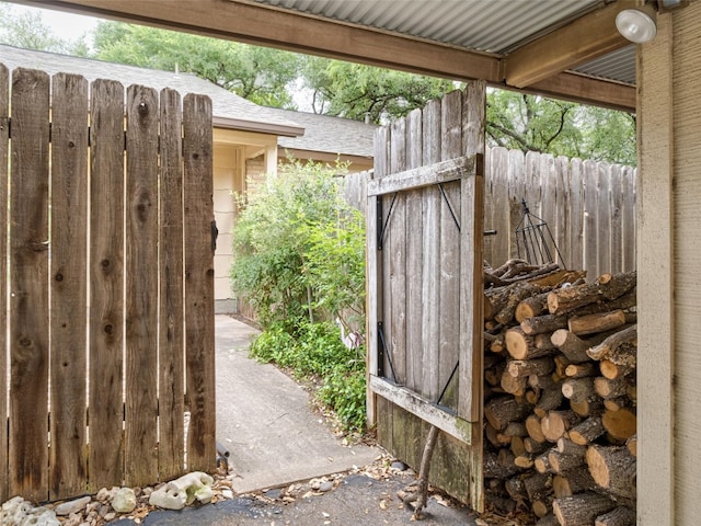 exterior space featuring fence