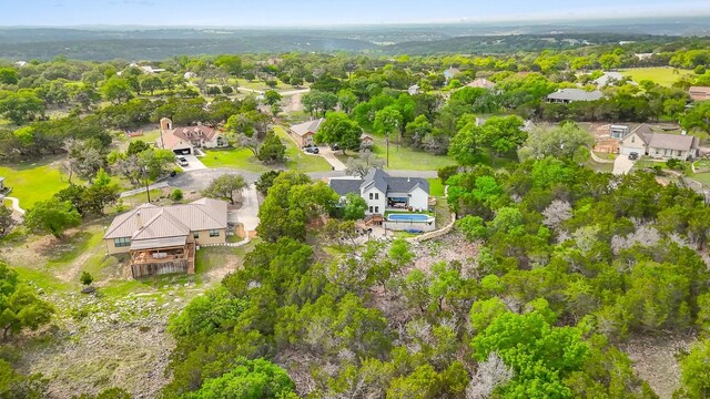 drone / aerial view with a residential view