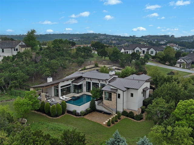 4701 Peralta Ln, Austin, TX 78735 - aerial view of residential area featuring a pool