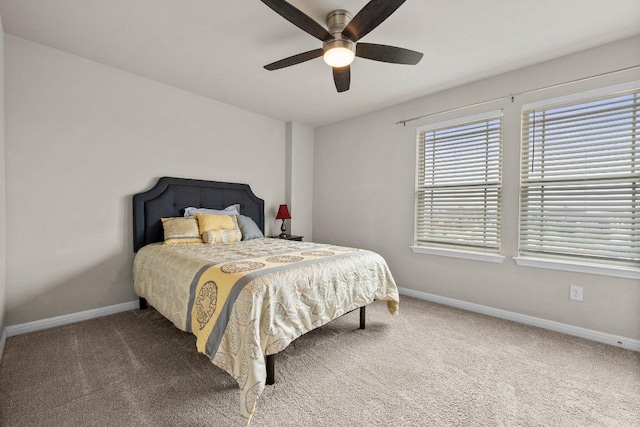 13601 Primrose Petal Dr, Manor, TX 78653 - bedroom with baseboards, carpet floors, and a ceiling fan