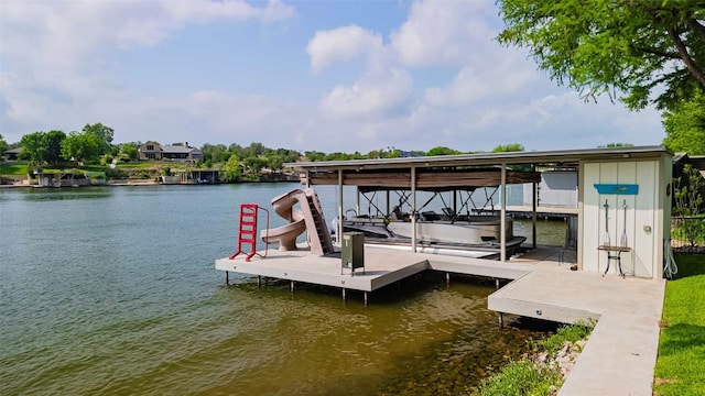 2228 Williams Lakeshore Dr, Kingsland, TX 78639 - view of dock featuring a water view and boat lift