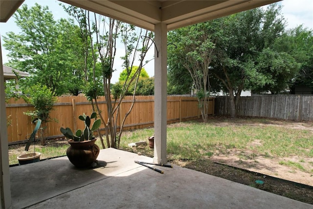 view of patio / terrace featuring a fenced backyard