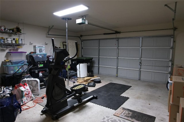 garage featuring a garage door opener