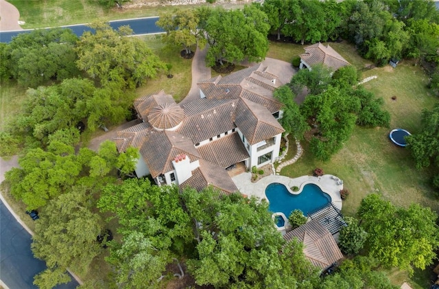 201 Costa Bella Dr, Austin, TX 78734 - drone / aerial view of a pool