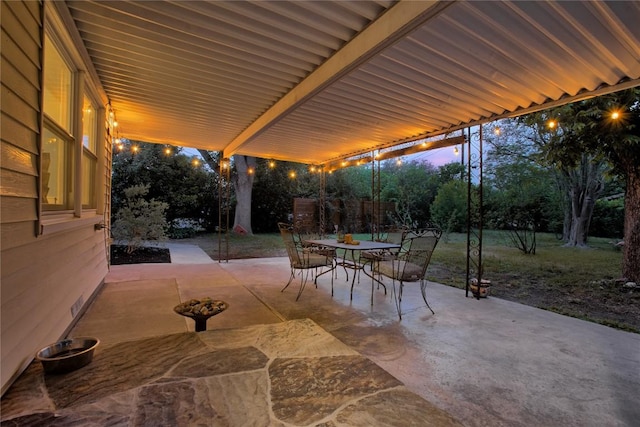 view of patio / terrace with fence and outdoor dining space