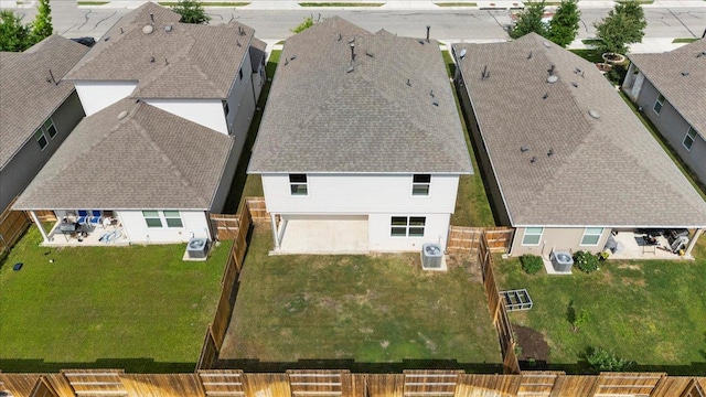 aerial view with a residential view