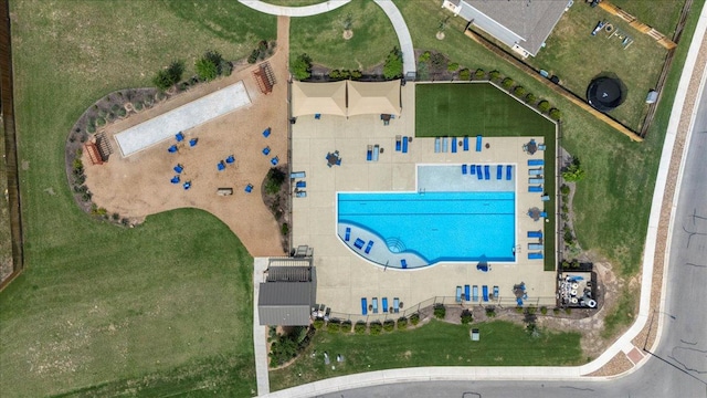 birds eye view of property