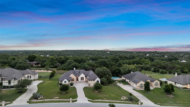 831 Sad Willow Pass, Driftwood, TX 78619 - birds eye view of property featuring a view of trees