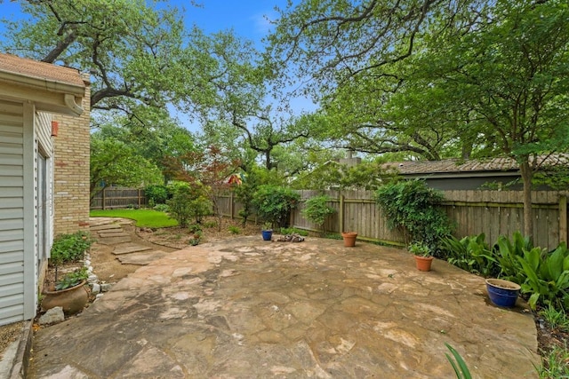 view of patio / terrace with a fenced backyard