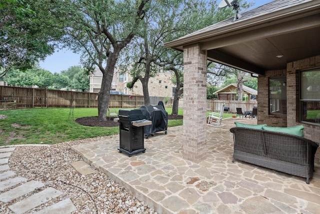 3912 Walsh Ranch Blvd, Round Rock, TX 78681 - fenced backyard featuring a patio area