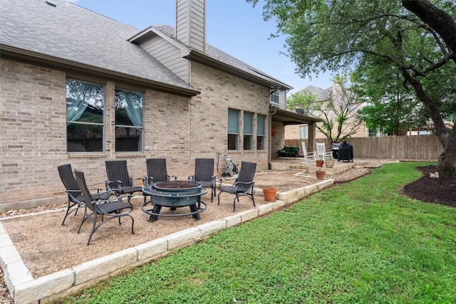3912 Walsh Ranch Blvd, Round Rock, TX 78681 - view of yard featuring a fire pit and a patio