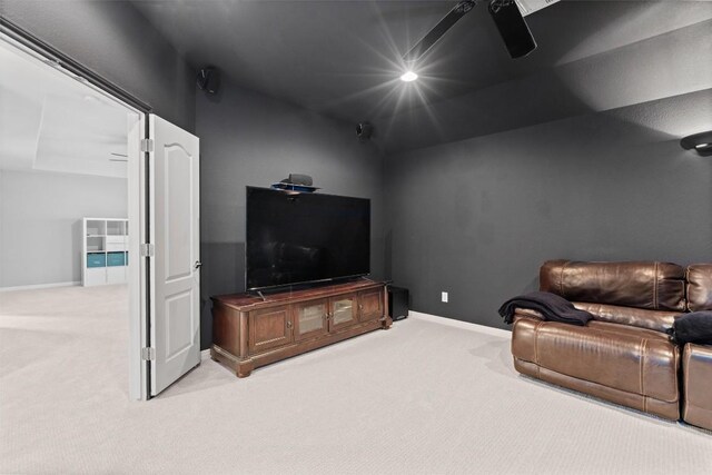 3912 Walsh Ranch Blvd, Round Rock, TX 78681 - carpeted living room with ceiling fan and baseboards