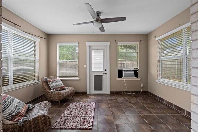 102 Vandeventer Dr, Burnet, TX 78611 - sunroom with healthy amount of natural light and cooling unit