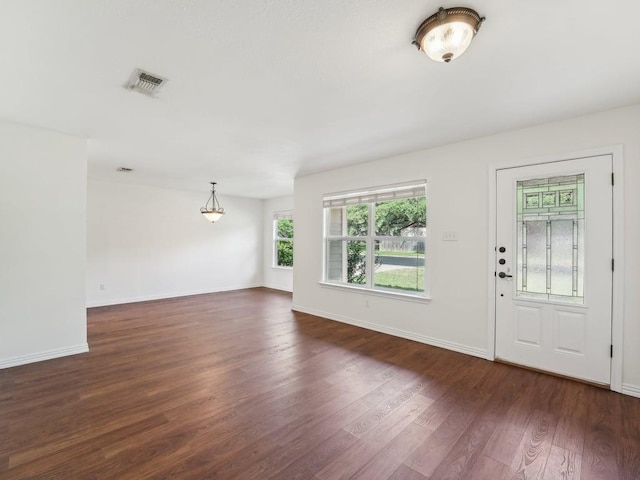 11911 Aloe Vera Trl, Austin, TX 78750 - foyer entrance with dark wood-style flooring and baseboards