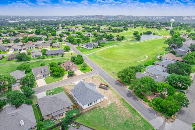 419 Spyglass St, Marble Falls, TX 78654 - aerial overview of property's location with nearby suburban area, a large body of water, and a golf club