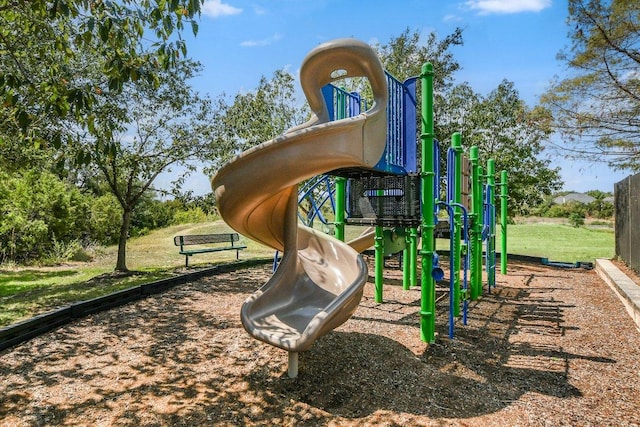 community playground with a lawn