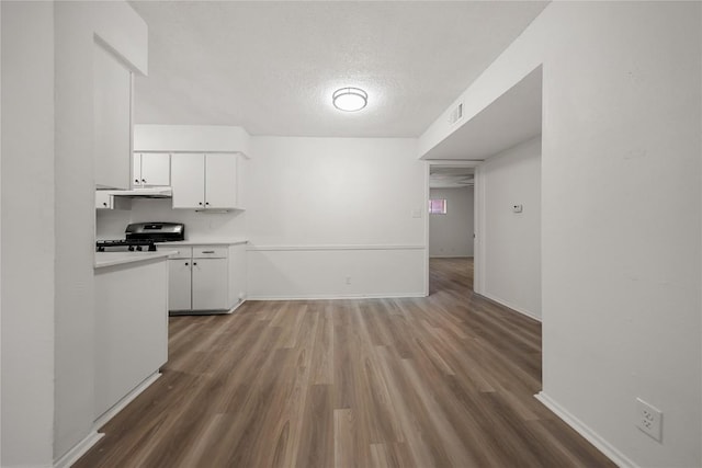 101 E 33rd St Unit 104, Austin, TX 78705 - interior space featuring baseboards, a textured ceiling, visible vents, and wood finished floors