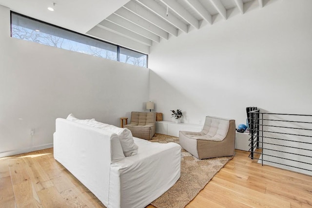 interior space with recessed lighting and wood finished floors