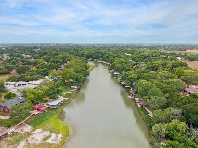 640 Woodlake Dr, Mcqueeney, TX 78123 - drone / aerial view featuring a water view