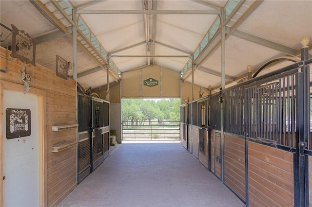 view of horse barn