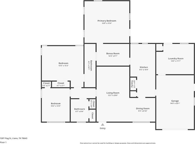 1207 Flag St, Llano, TX 78643 - plan