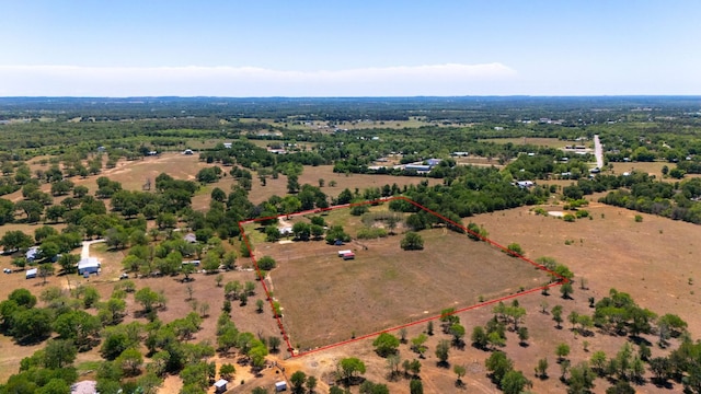 aerial view with a rural view